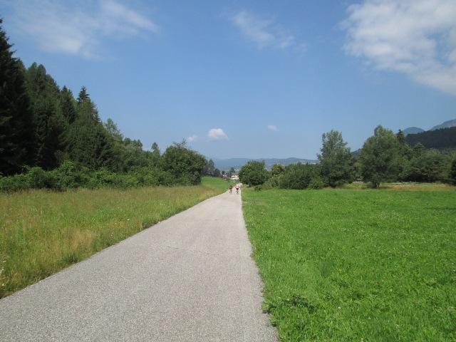 in discesa sotto Predazzo