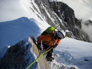 la doppia a scendere dal granito innevato