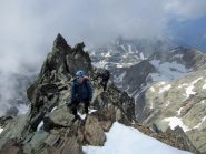 Luca e Giorgio poco sotto la vetta