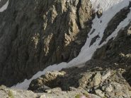 parte terminale del canale vista salendo alla Cima