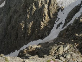 parte terminale del canale vista salendo alla Cima