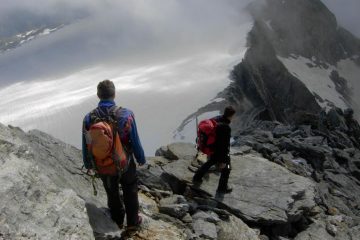 In discesa lungo la divertente cresta finale