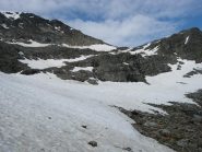 Il diagonale  a sinistra per raggiungere la selletta quota 2812