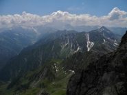 lontanissima alpe Crosenna a sx. e colle della boina al centro