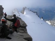 sulle creste terminali  la cima del roc 4026m
