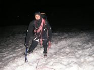 oltre i 3000m si calzano i ramponi e inizia la salita