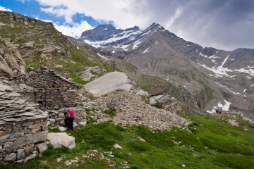 Sosta all'Alpe Comba con temporale in arrivo
