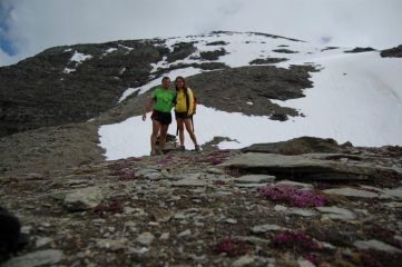 Valeria e Riccardo sotto il Roisetta, quota 3100 m circa