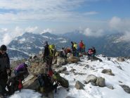il gruppo in preparazione ramponi