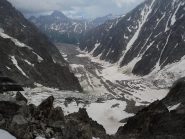 ghiacciaio del Miage dal terrazzo del Gonella
