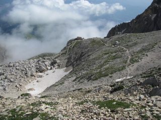 In discesa verso il rifugio
