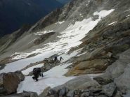 pendii ripidi e successivo canalone di discesa 