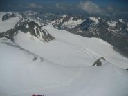 percorso sul ghiacciaio