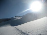 sul ghiacciaio oltre la sella del Mitterkajoch