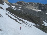 Uno dei nevai da attraversare