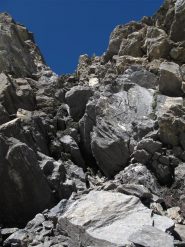 Canalino d'accesso al ghiacciaio