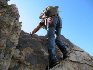 uno dei divertenti passaggi in arrampicata