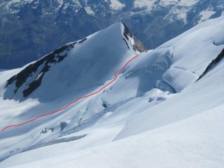 traccia di discesa dal Windjoch percorsa poco fa....
