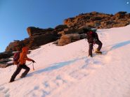 Si inizia a salire sulla neve