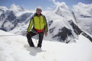 In cima alla Roccia nera con Pollice e Castore sullo sfondo