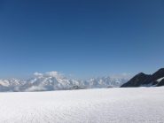 Vista sul Monte Bianco, salendo al Rutor