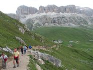 appena partiti dal Pordoi