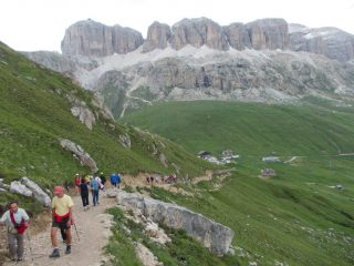 appena partiti dal Pordoi
