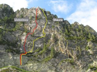 i due itinerari della parete dei rastelli