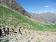 Un momento di pausa in discesa