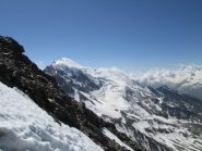 la via di salita vista dal Lagginhorn