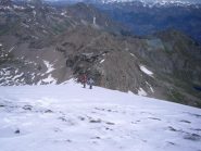 inizia il tratto finale dal colle alla vetta...