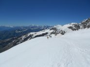Dalla vetta della Vincent la vista spazia senza limiti...il Bianco svetta col suo profilo migliore!