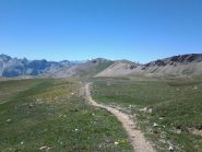 Sul grande pianoro, vista all' indietro verso il Delfinato