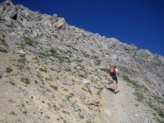 a piedi nel tratto finale