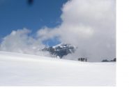 Cordate sull'Hufifirn dirette alla Planurahutte..nella schiarita appare il Todi