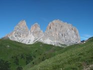 Sassopiatto e Sassolungo dal Passo Sella