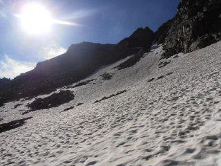 04 - nevai sotto il colle che porta nel vallone del ghiacciaio