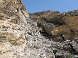 Il canale-camino risalito