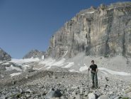 Sulle morene sotto la Granta Parei, la Calabre è ancora lontana, in fondo al ghiacciaio