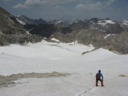 Fase della discesa sul ghiacciaio di Sotses