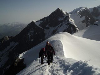 ...con l'Aig.lle de Bionassey sullo sfondo