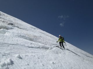 Fede nell'unico passaggio leggermente difficoltoso per evitare la traccia molto scalinata