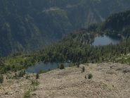 Lago Nero a dx e Lago Martel a sx visti scendendo dalla Q 2612