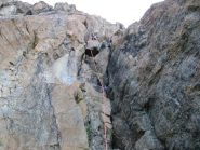 il primo tiro: un 5c che rende subito l'idea di ciò che ci sarà dopo....