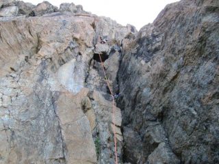 il primo tiro: un 5c che rende subito l'idea di ciò che ci sarà dopo....