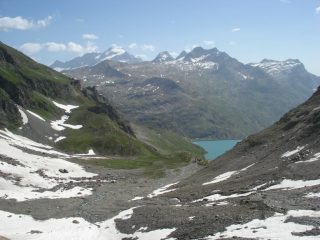 Vista sul gruppo del Gran Paradiso e su Punta Fourà
