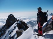 In vetta. I canapi per la Sibersattel sono sulla cresta alla base del visibile torrione