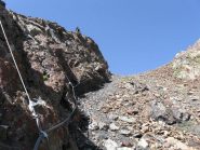 attrezzature in discesa dal Rotschragen Joch