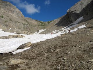 Il valloncello che adduce al colle Bonalè