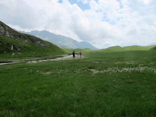 Ritorno al pianoro del torrente Grande Eau